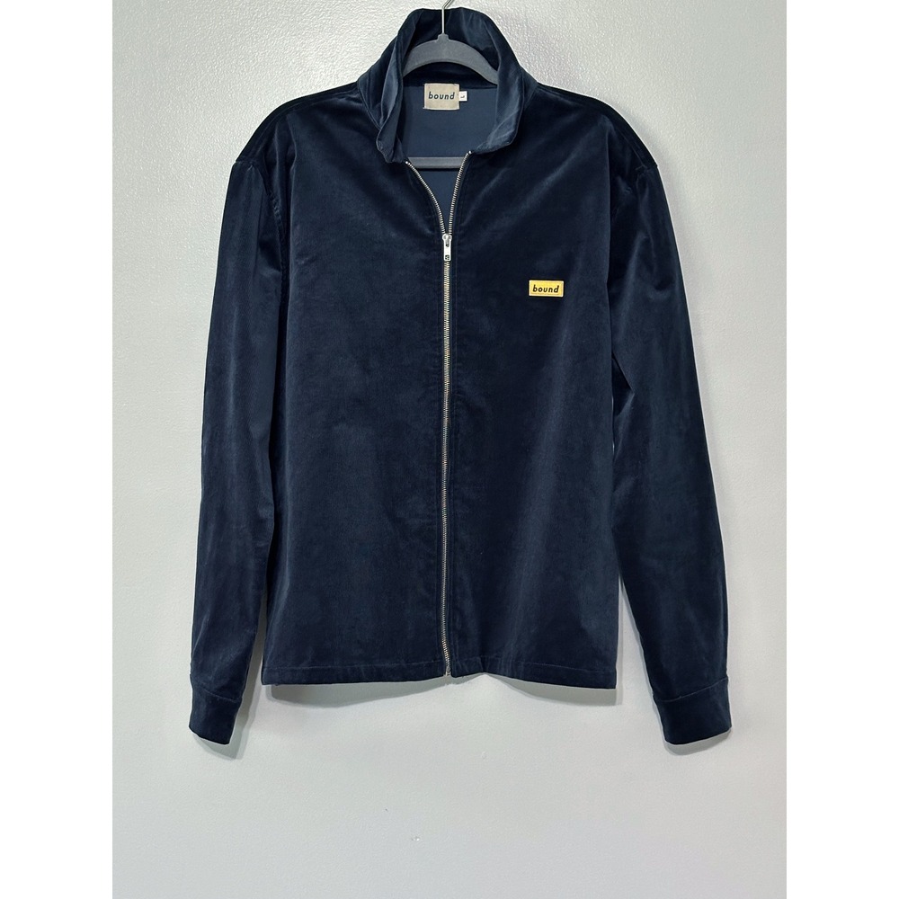 Bound Australia Men's Velvet Corduroy Zip Front Jacket Size Large